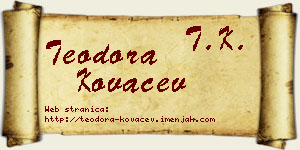 Teodora Kovačev vizit kartica